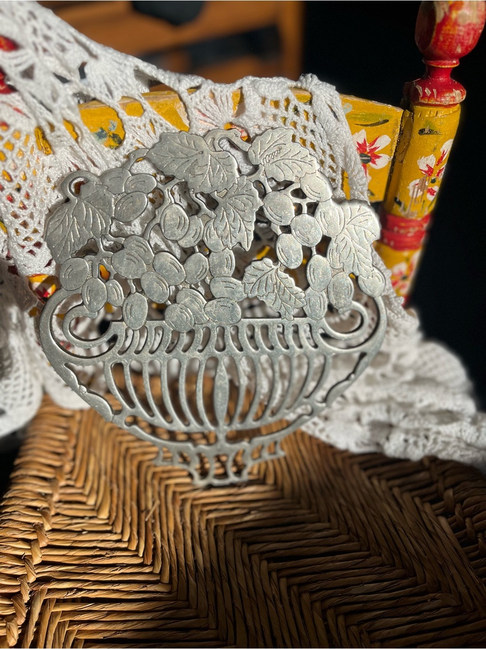 Piero Maestri Silver Plated
Trivet Grapes & Basket